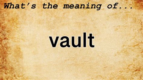 cault meaning|vault basic.